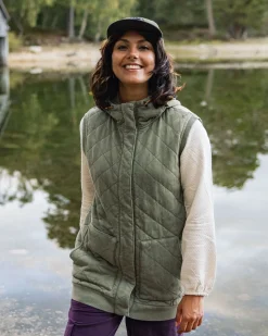 Clementine Recyceltes Gestepptes Top - Khaki
