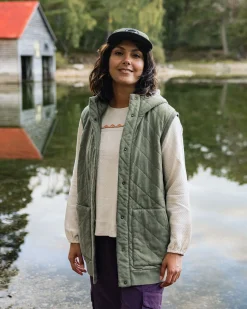Clementine Recyceltes Gestepptes Top - Khaki