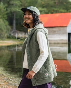 Clementine Recyceltes Gestepptes Top - Khaki