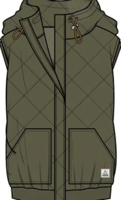 Clementine Recyceltes Gestepptes Top - Khaki