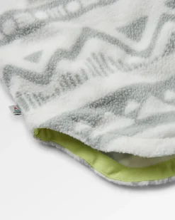 Cloudy 2.0 Recyceltes Sherpa-Fleece-Hemd - Berg Geo Vintage Weiß
