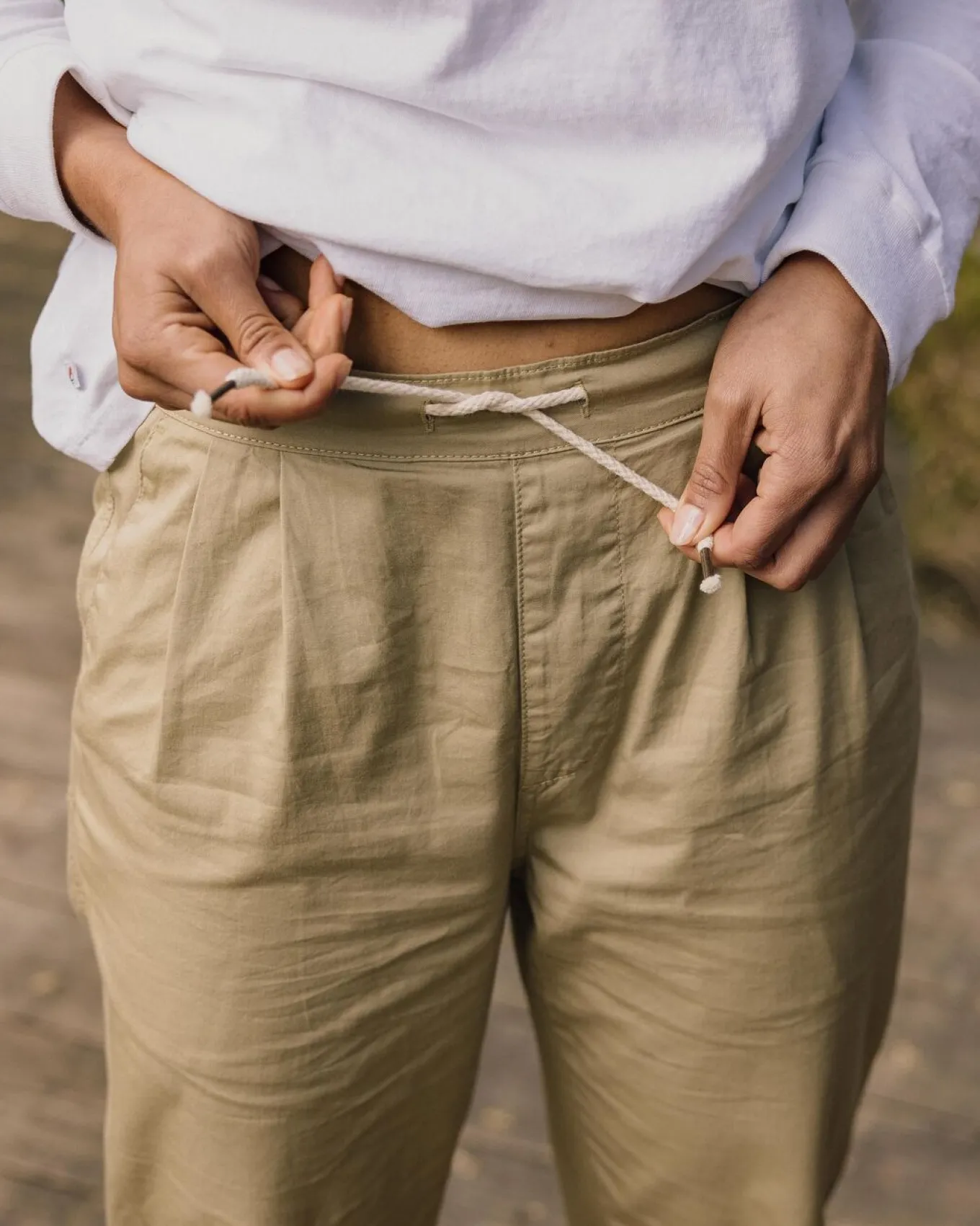 Compass elastische Taillenhose - Biskuit