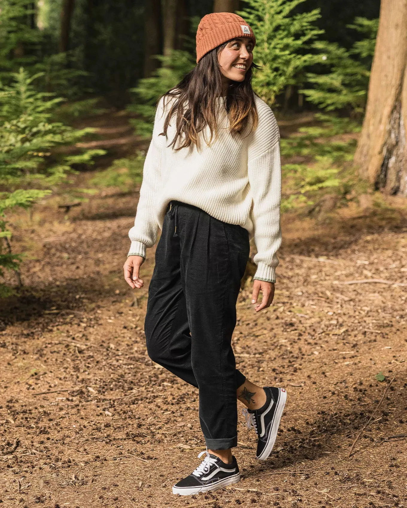 Compass Recycelte Cordhose - Schwarz