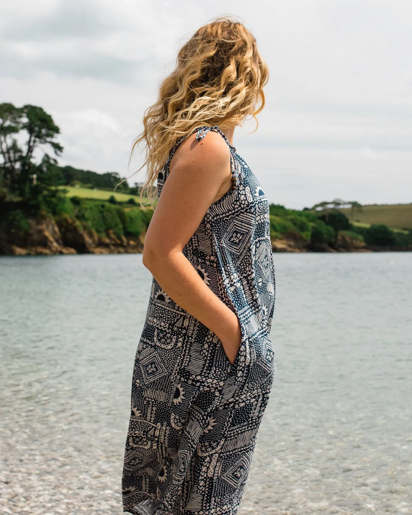 Copetín Jumpsuit - Vintage Patchwork Marineblau