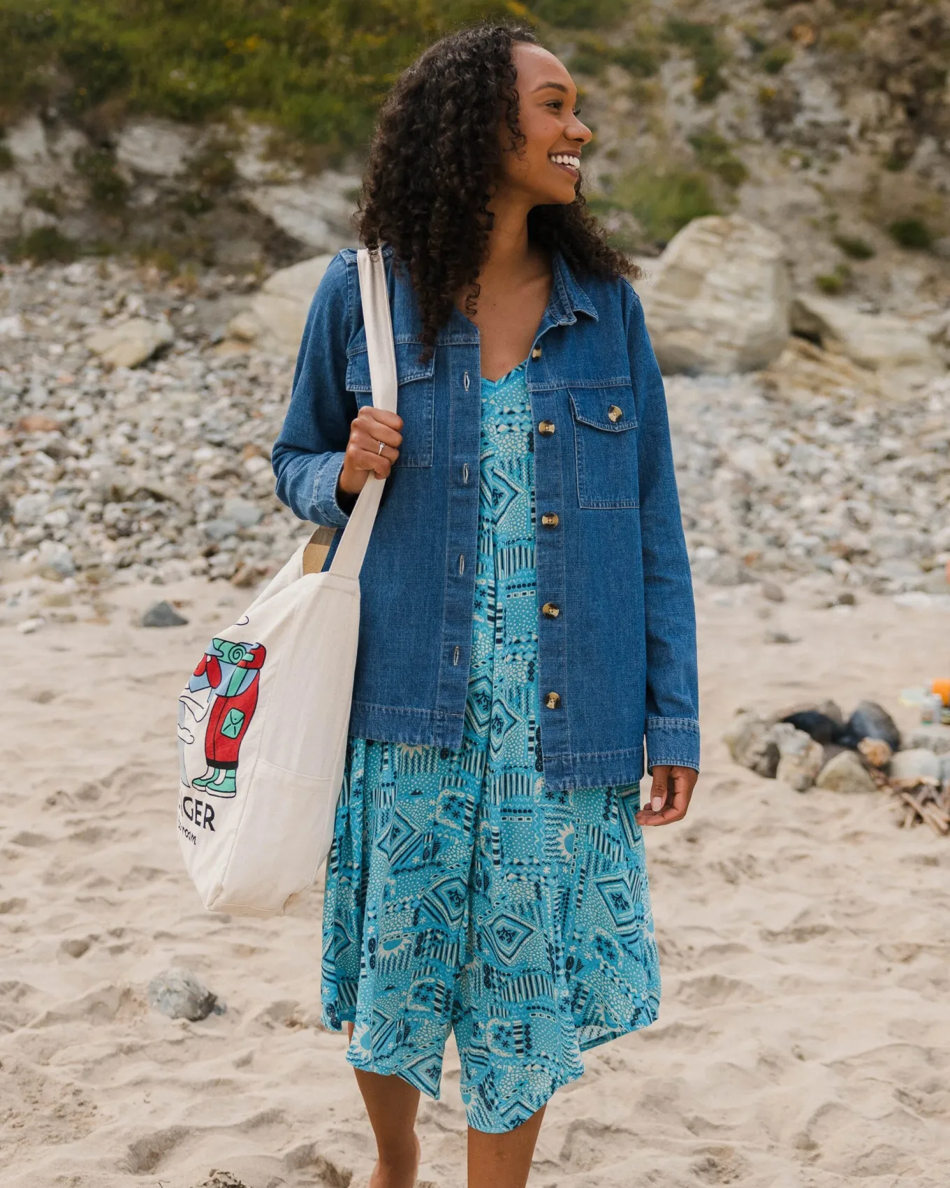 Copetín Jumpsuit - Vintage Patchwork Blau Pool