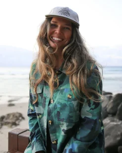 Coral Organic Langarmshirt - Alpen-Tarnung Regenwald
