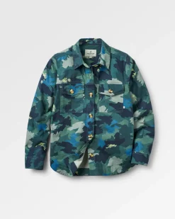 Coral Organic Langarmshirt - Alpen-Tarnung Regenwald