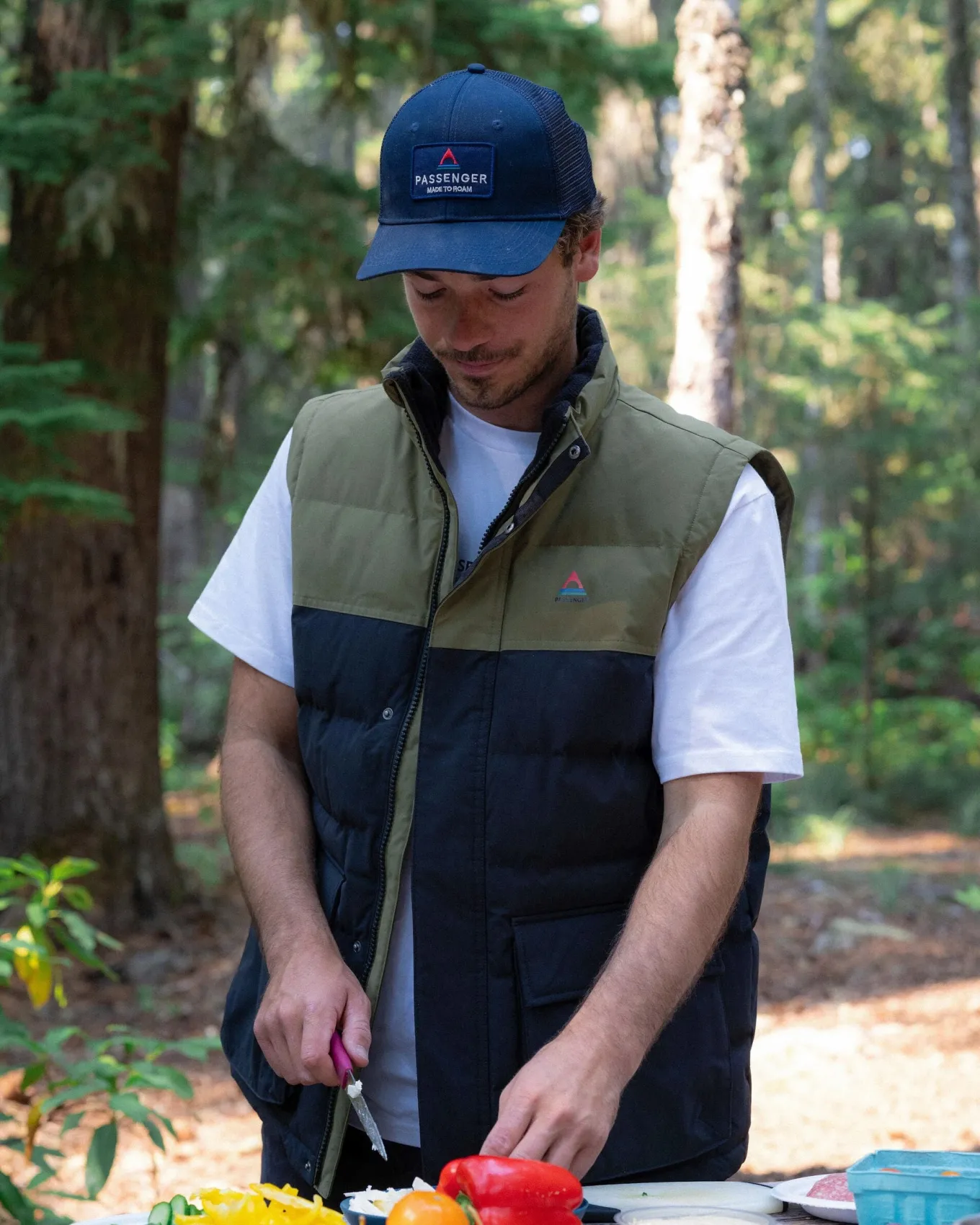 Core recycelte Baumwoll-Trucker-Kappe - Tiefes Marineblau
