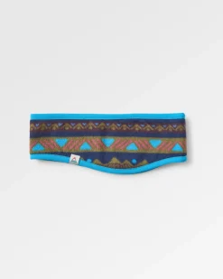 Cosy recyceltes Polar-Fleece-Stirnband - Berg Geo Multi