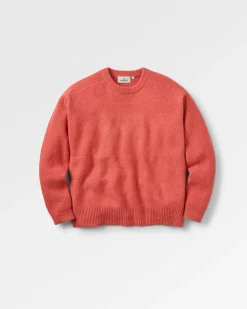 Cove Recycelter Gestrickter Pullover - Mineralrot
