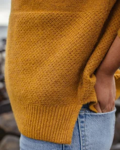 Cove Recycelter Gestrickter Pullover - Bernsteingold