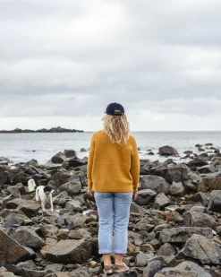 Cove Recycelter Gestrickter Pullover - Bernsteingold