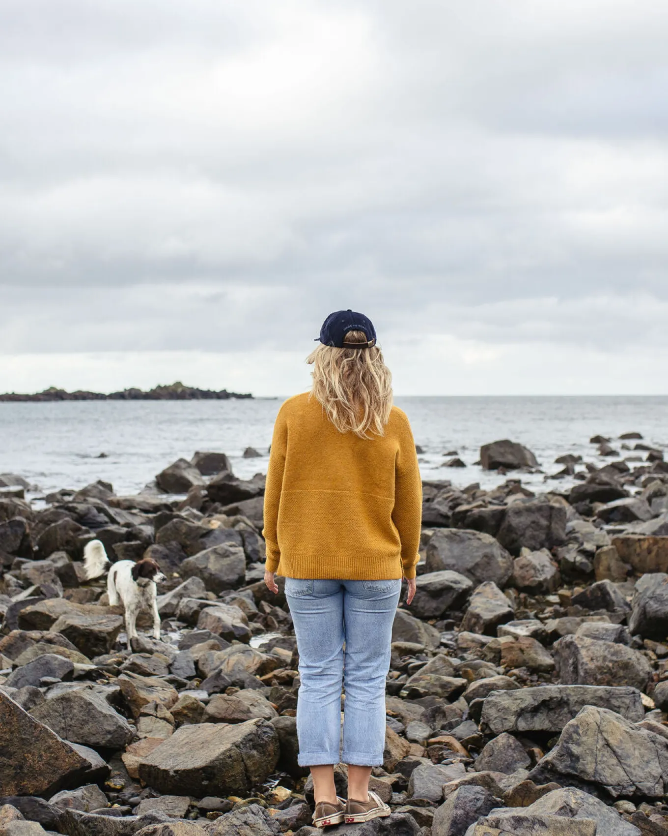 Cove Recycelter Gestrickter Pullover - Bernsteingold