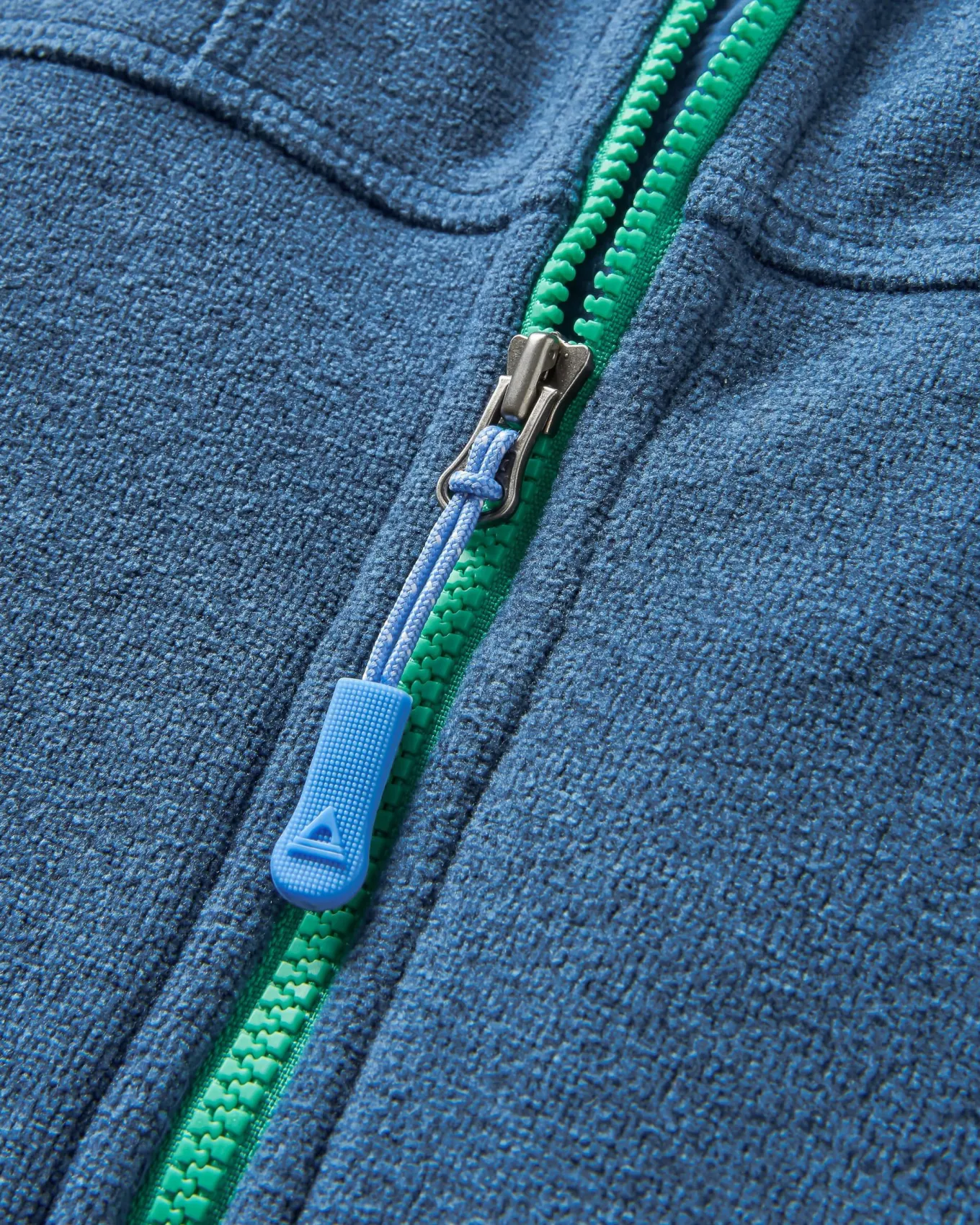 Crest Polartec® Fleece-Kapuzenpullover - Dunkel Meliertes Denim