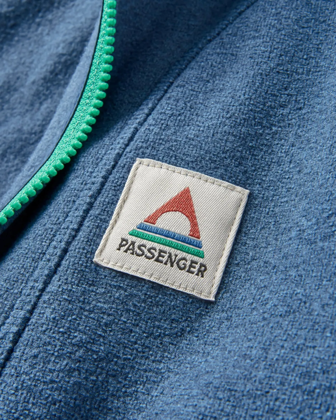 Crest Polartec® Fleece-Kapuzenpullover - Dunkel Meliertes Denim