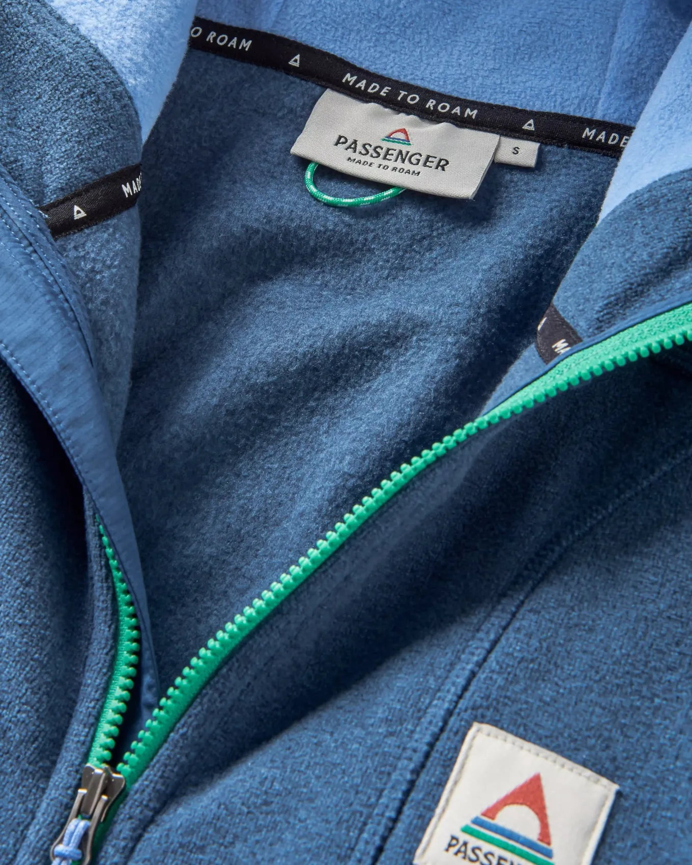 Crest Polartec® Fleece-Kapuzenpullover - Dunkel Meliertes Denim