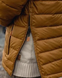 Crest Recycelte Isolierjacke - Goldbraun