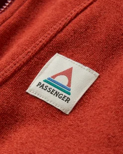 Crest Recycelter Polartec® Fleece-Hoodie - Roter Ocker