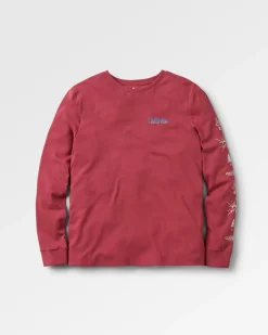 Dawn Recyceltes Baumwoll-Langarmshirt - Erde Rot