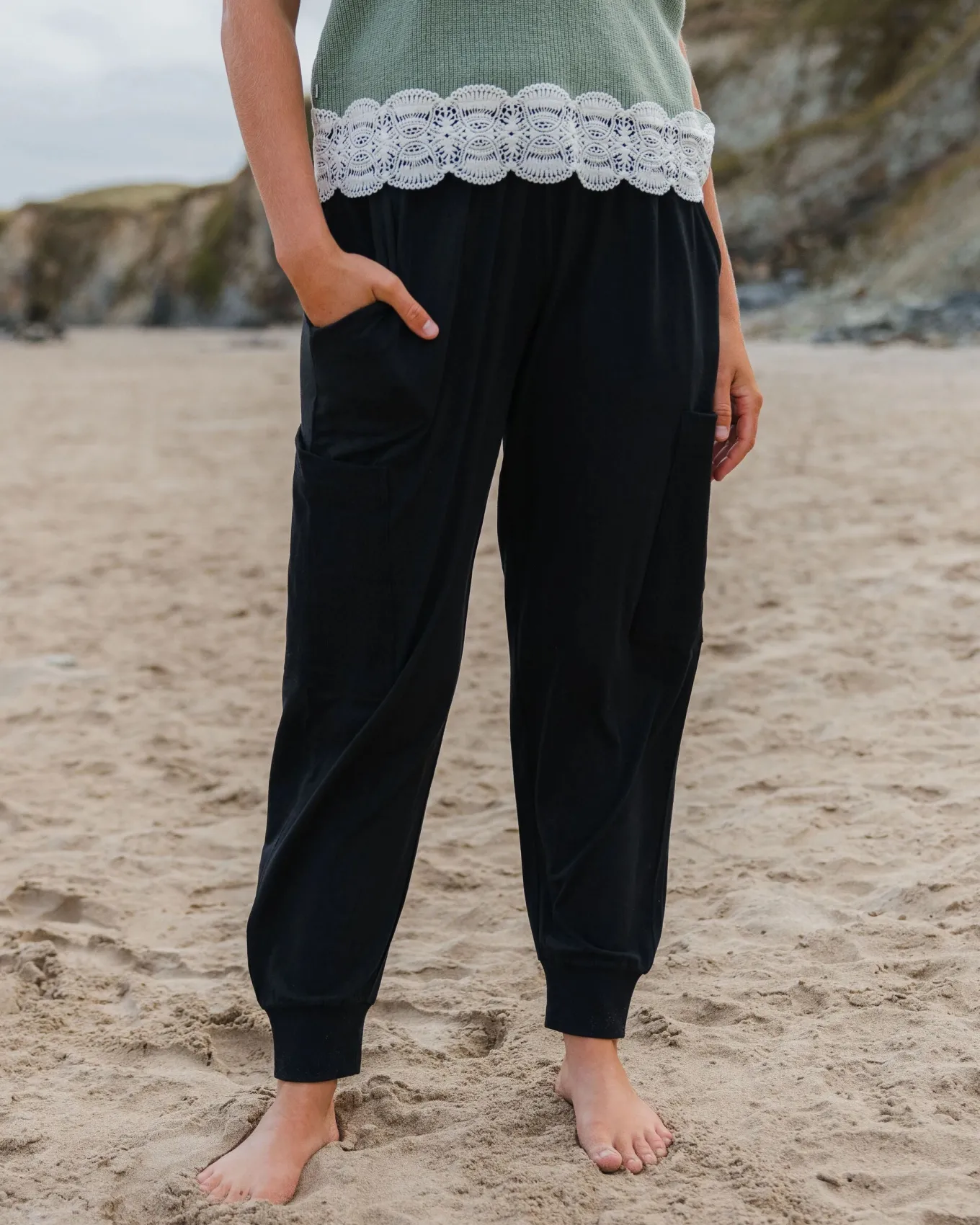 Day Dream Recycelte Hose - Schwarz