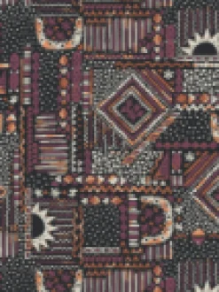 Day Dream Recycelte Hose - Vintage Patchwork Schwarz/Mehrfarbig