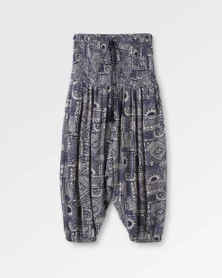 Daylily Lockere Hose - Vintage Patchwork Marineblau