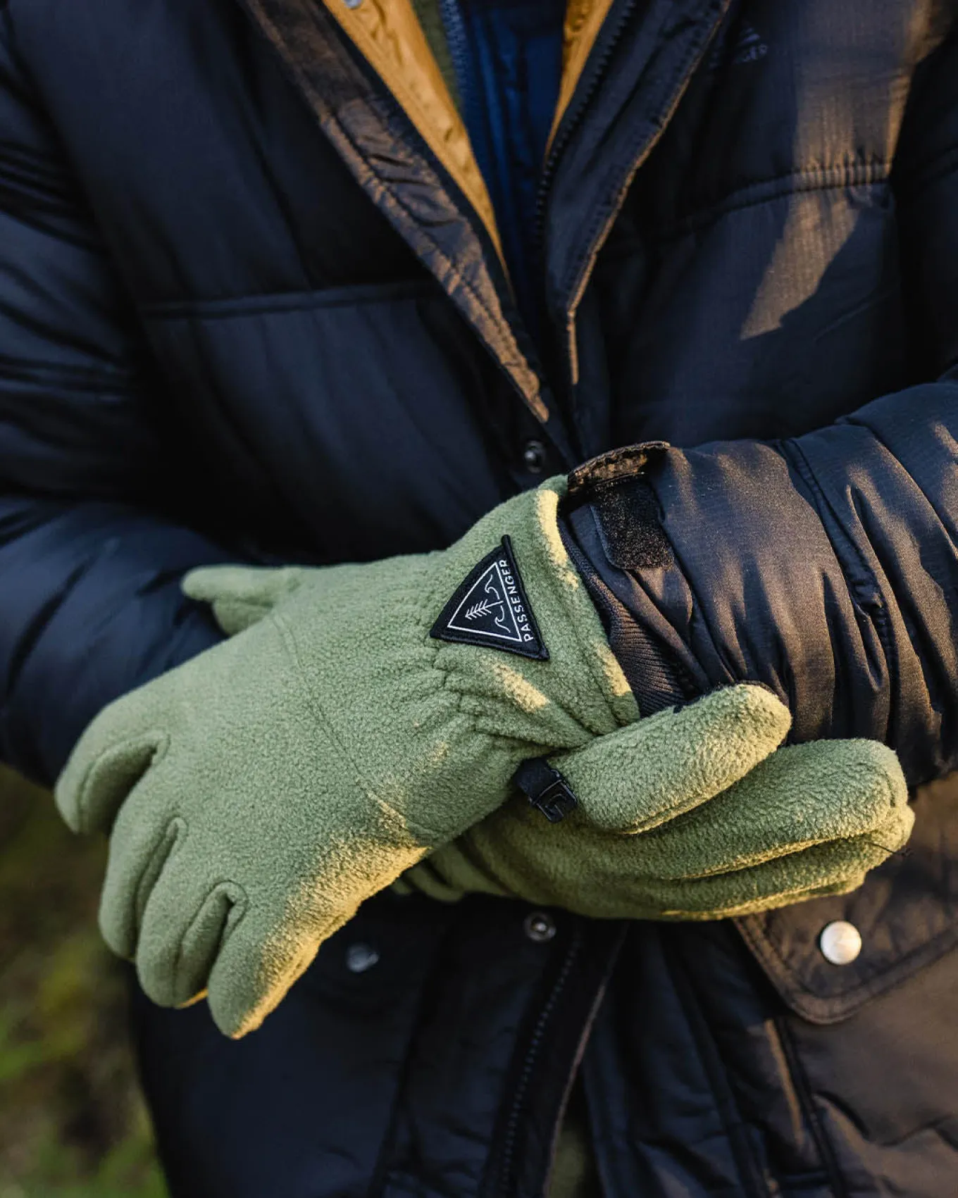 Daytrip Recycelte Polar-Fleece Touchscreen-Handschuhe - Khaki
