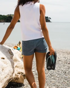 Del Sur Cord Short - Steinblau