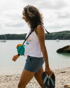 Del Sur Cord Short - Steinblau