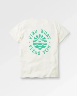 Discovery hochgekrempeltes Ärmel T-Shirt - Marshmallow