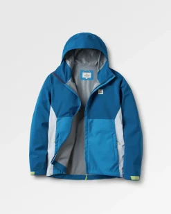 Downpour Recycelte Wasserdichte Jacke - Gezeitenblau/Blaustahl