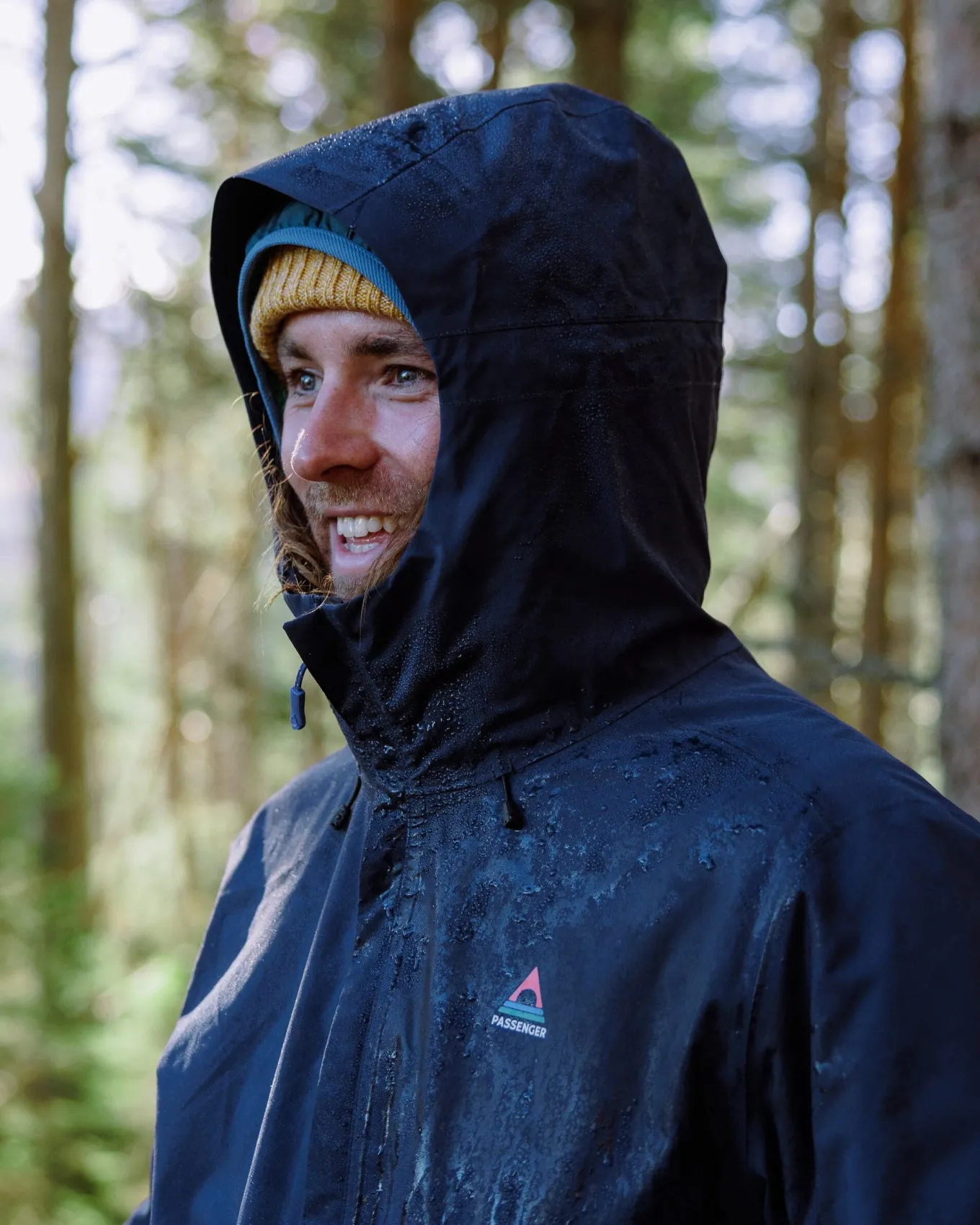 Downpour Recycelte Wasserdichte Jacke - Tiefes Marineblau
