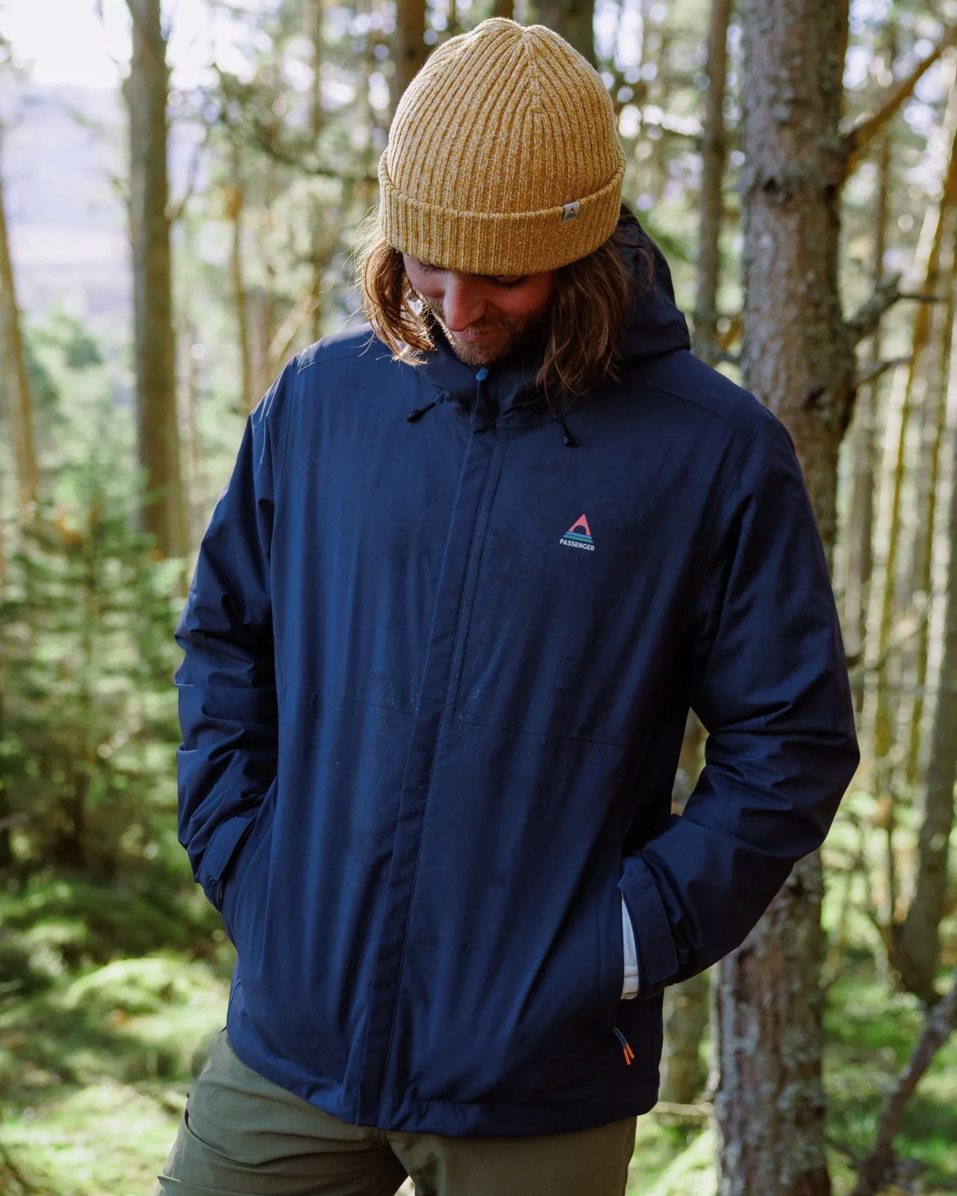 Downpour Recycelte Wasserdichte Jacke - Tiefes Marineblau
