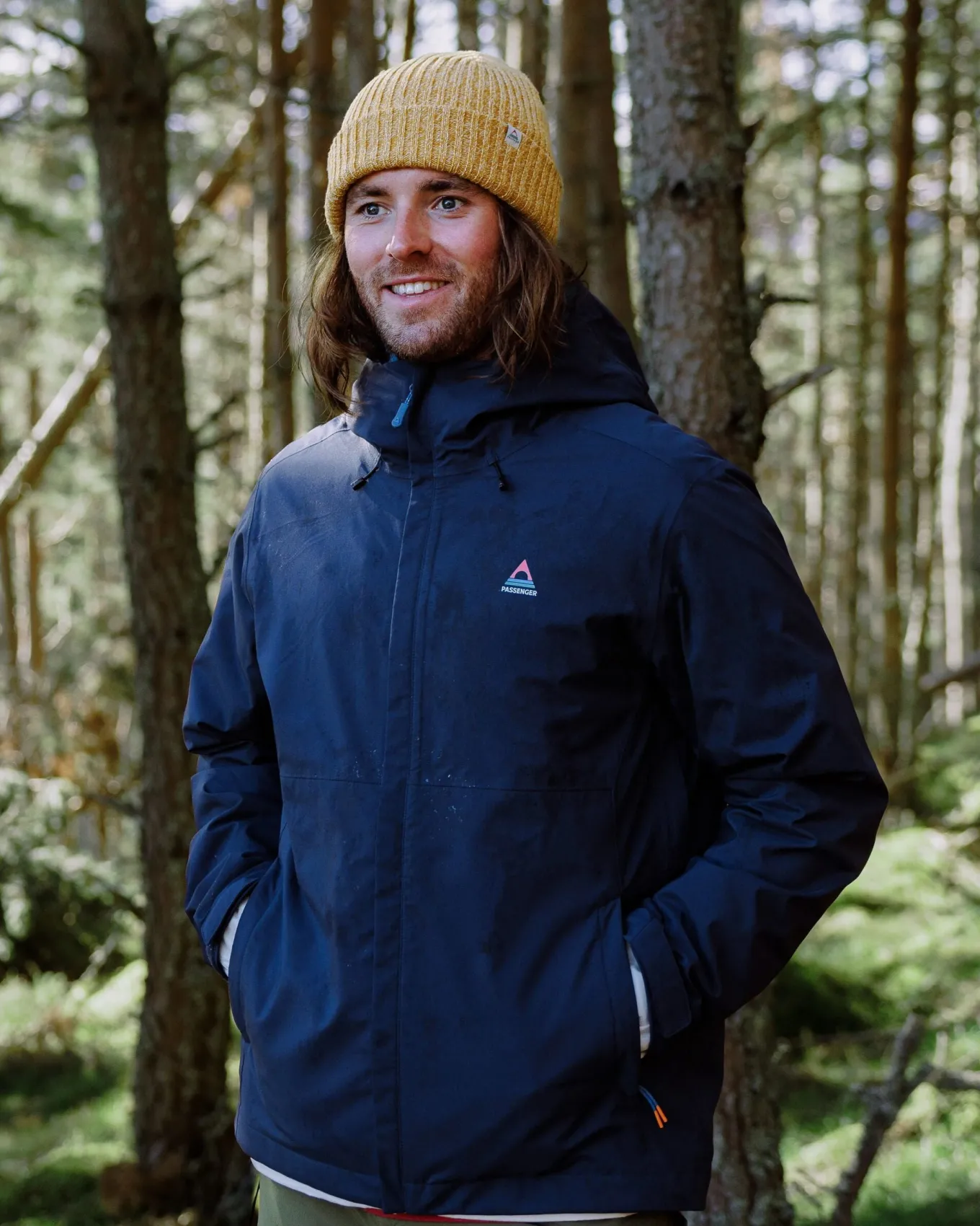 Downpour Recycelte Wasserdichte Jacke - Tiefes Marineblau