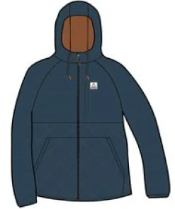 Dylan Recycelte Isolierte Jacke mit Reißverschluss - Gezeitenblau