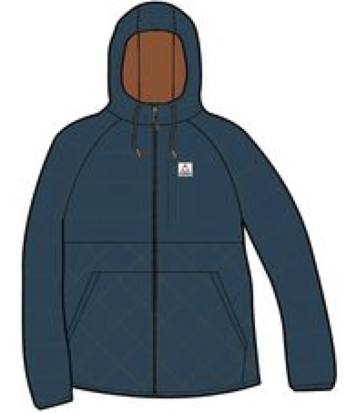 Dylan Recycelte Isolierte Jacke mit Reißverschluss - Gezeitenblau