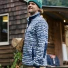 Ebb Recyceltes Polarfleece - Berg Geo Grau Blau