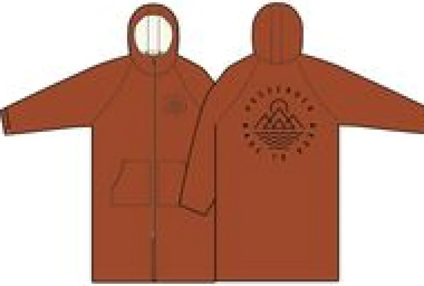 Escapism Recycelter Sherpa-gefütterter Surf Poncho - Rost