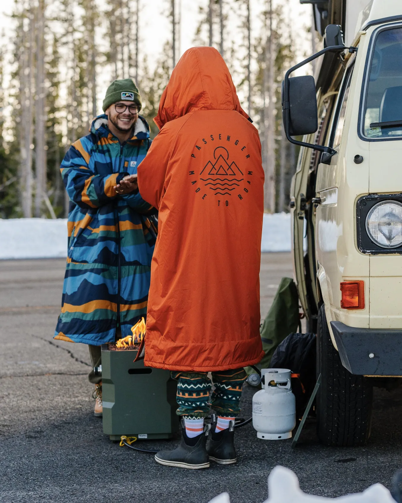 Escapism Recycelter Sherpa-gefütterter Surf Poncho - Rost
