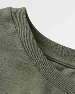 Escapism Recyceltes Baumwoll-T-Shirt - Staubige Olive