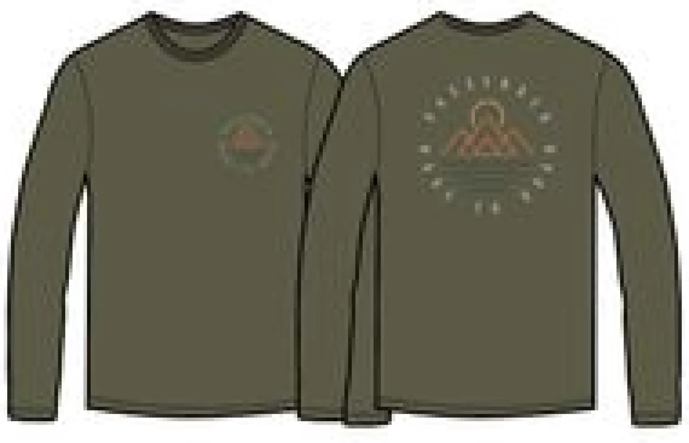 Escapism Recyceltes Langarm-T-Shirt - Staubige Olive