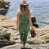 Eva Recycelter Baumwolle Jumpsuit - Dunkles Efeu
