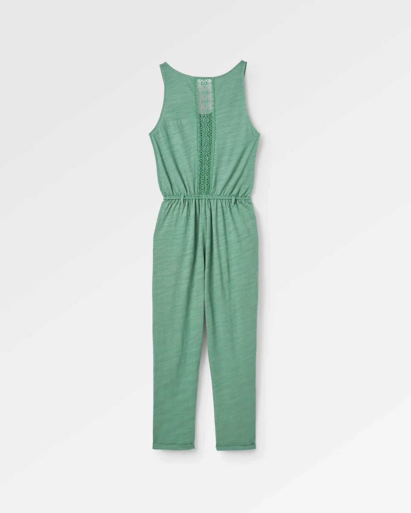 Eva Recycelter Baumwolle Jumpsuit - Dunkles Efeu