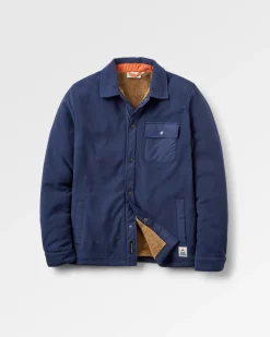 Firelight Sherpa gefüttertes Overshirt - Tiefes Marineblau