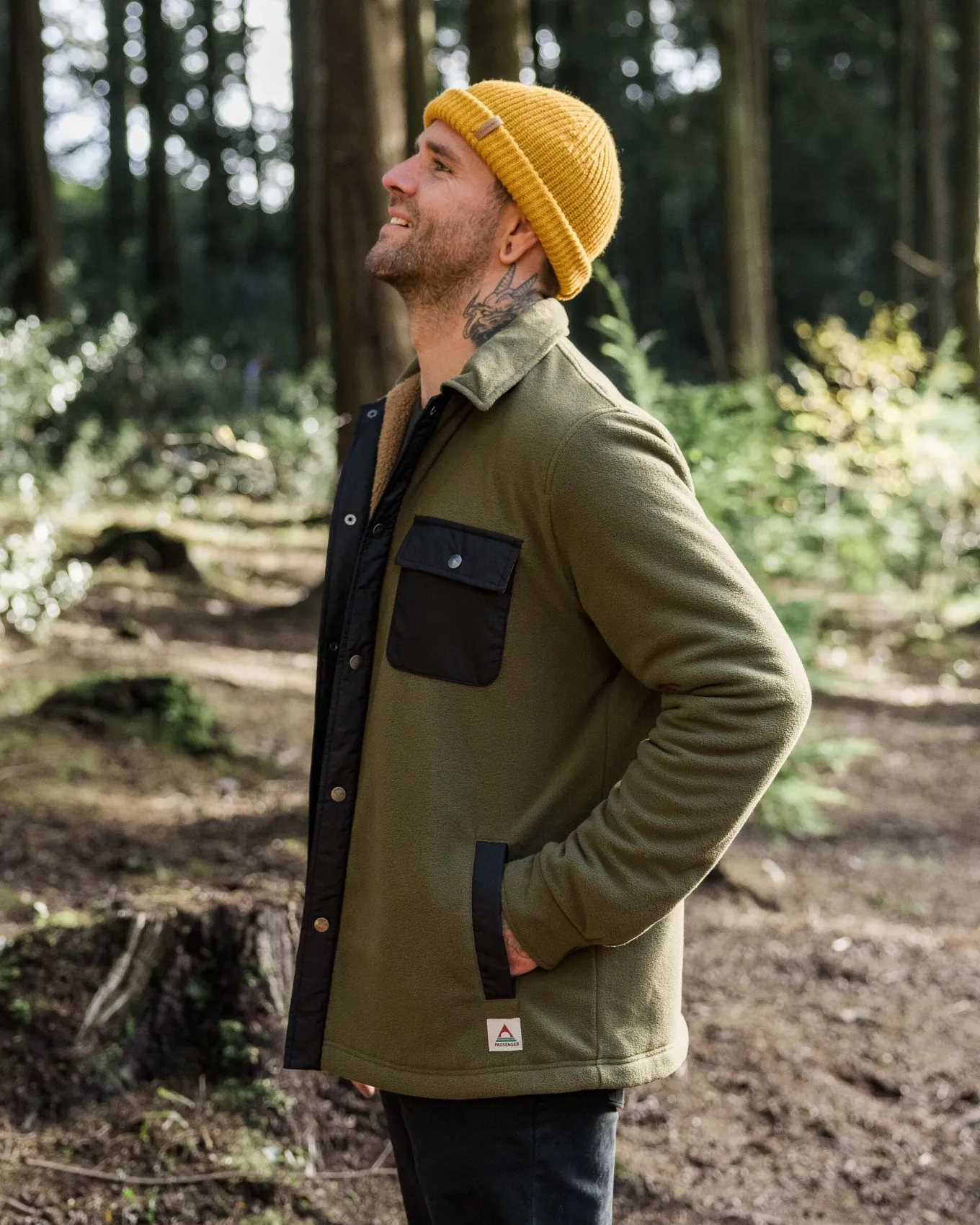 Firelight Sherpa gefüttertes Overshirt - Khaki