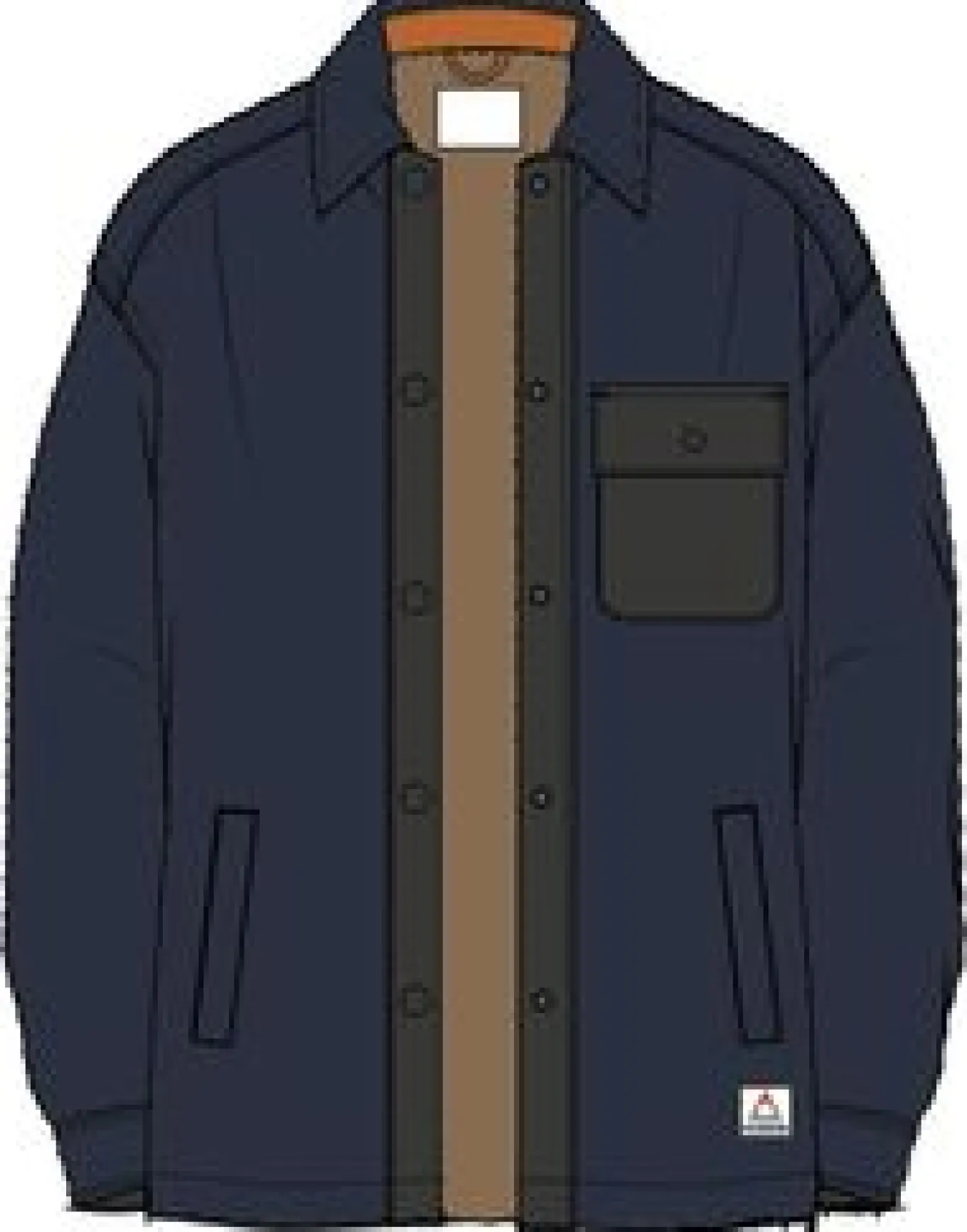 Firelight Sherpa gefüttertes Overshirt - Tiefes Marineblau