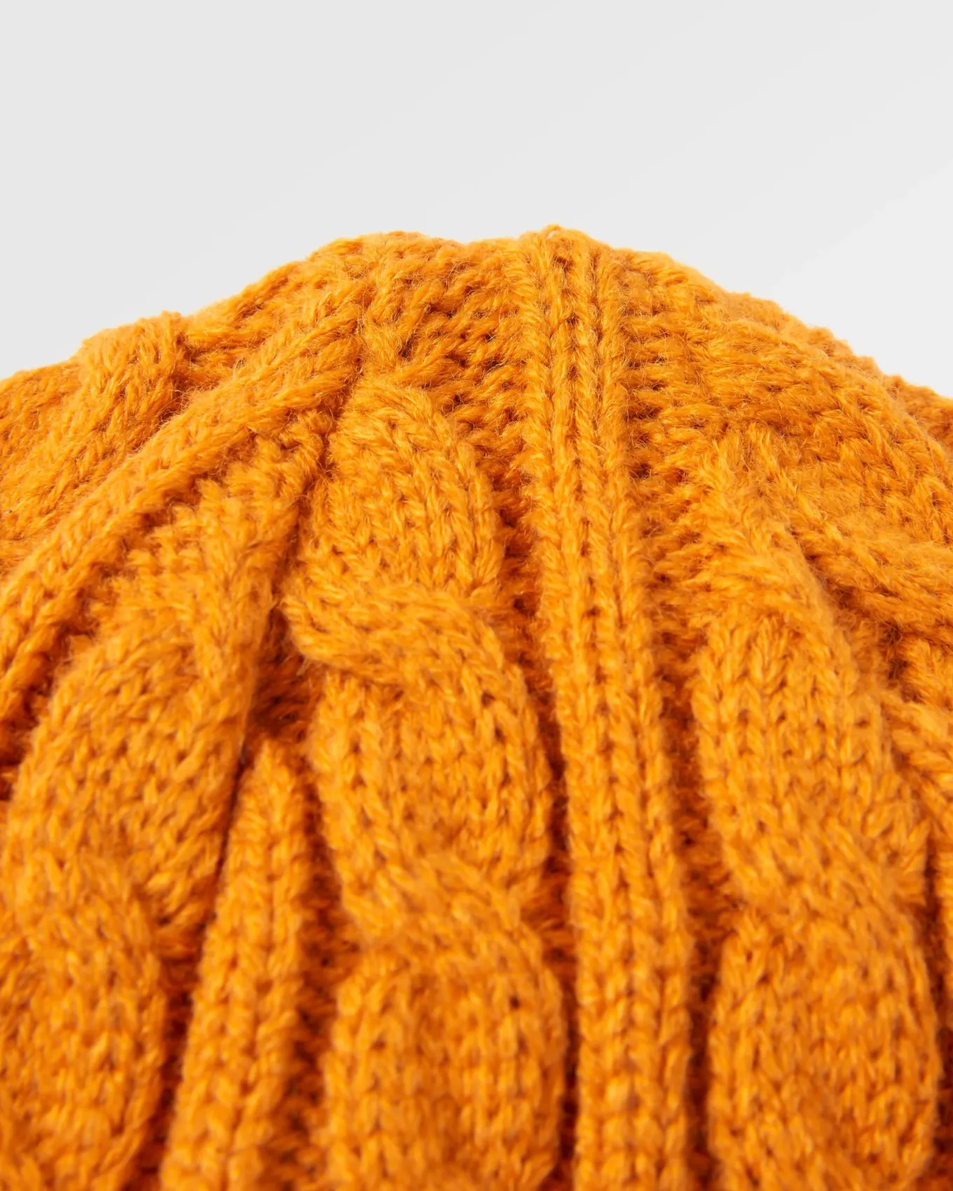 Fireside Recycelter Zopfmuster-Beanie - Sonnenaufgang Orange
