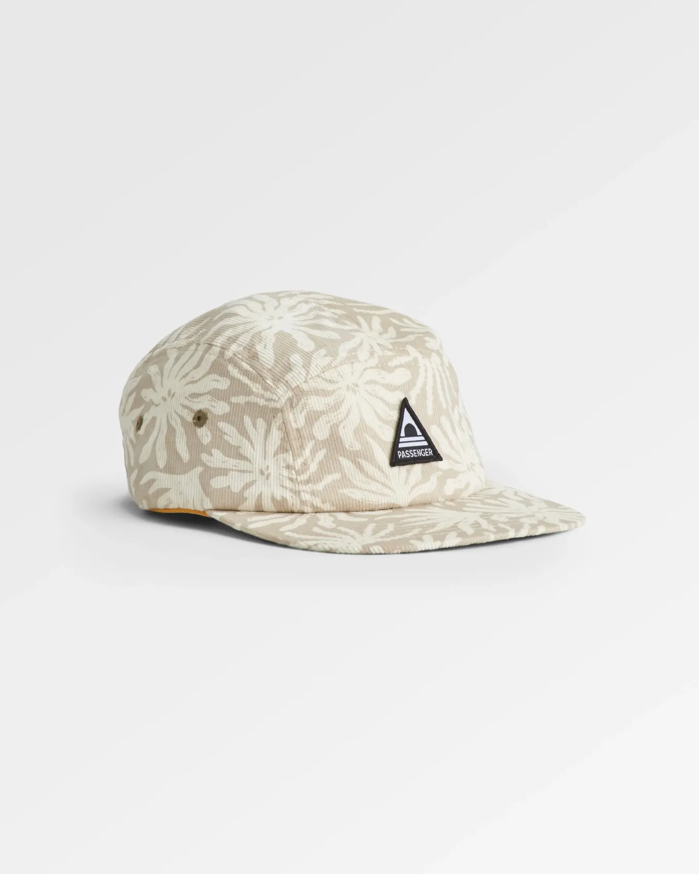 Fixie Recycelte Cord 5-Panel Kappe - Goldene Gewürz/ Seegras Kieselgrau