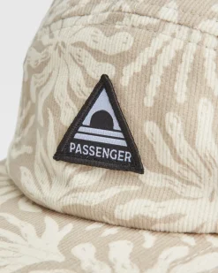 Fixie Recycelte Cord 5-Panel Kappe - Goldene Gewürz/ Seegras Kieselgrau