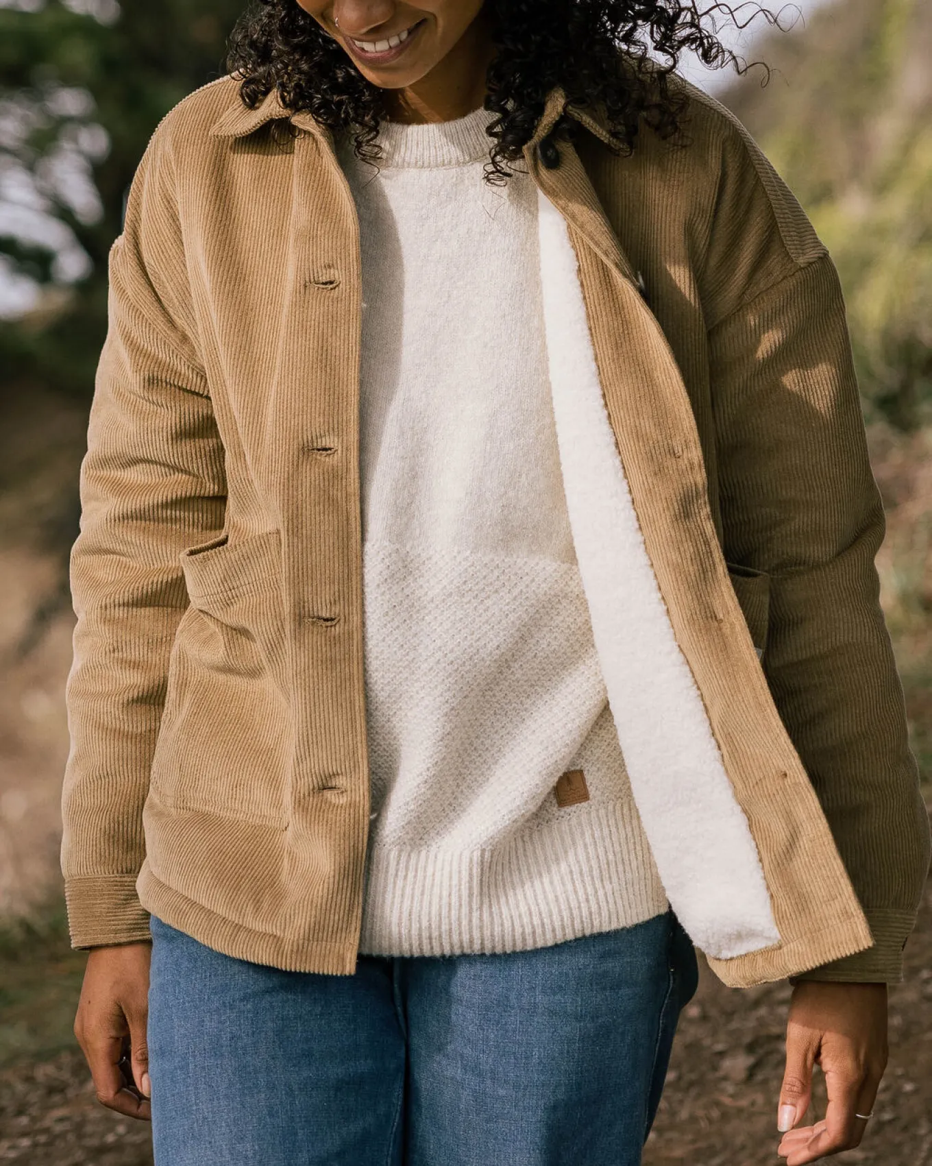 Flint Cord-Overshirt - Biskuit